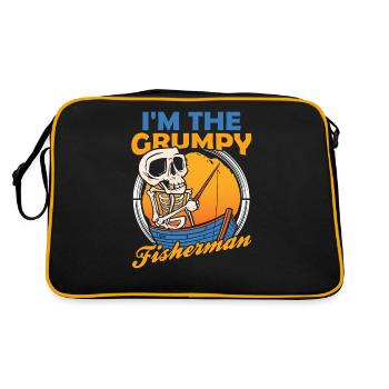 I Am The Grumpy Fisherman Fishing Fishing - Retro Bag - black/gold - Back