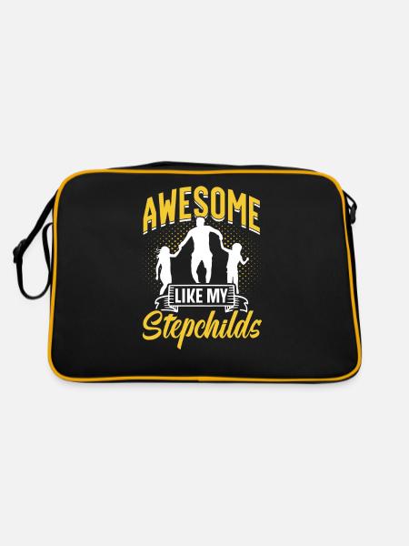 Fantastique comme beau-père de mes beaux-enfants - Sac Retro - noir/or - Dos