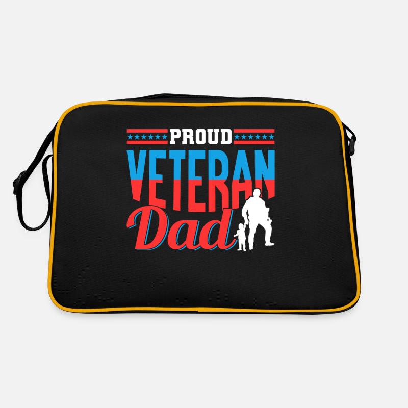Stolzer Veteran Papa Sprüche Papi Vater Vater Tag Retro Tasche