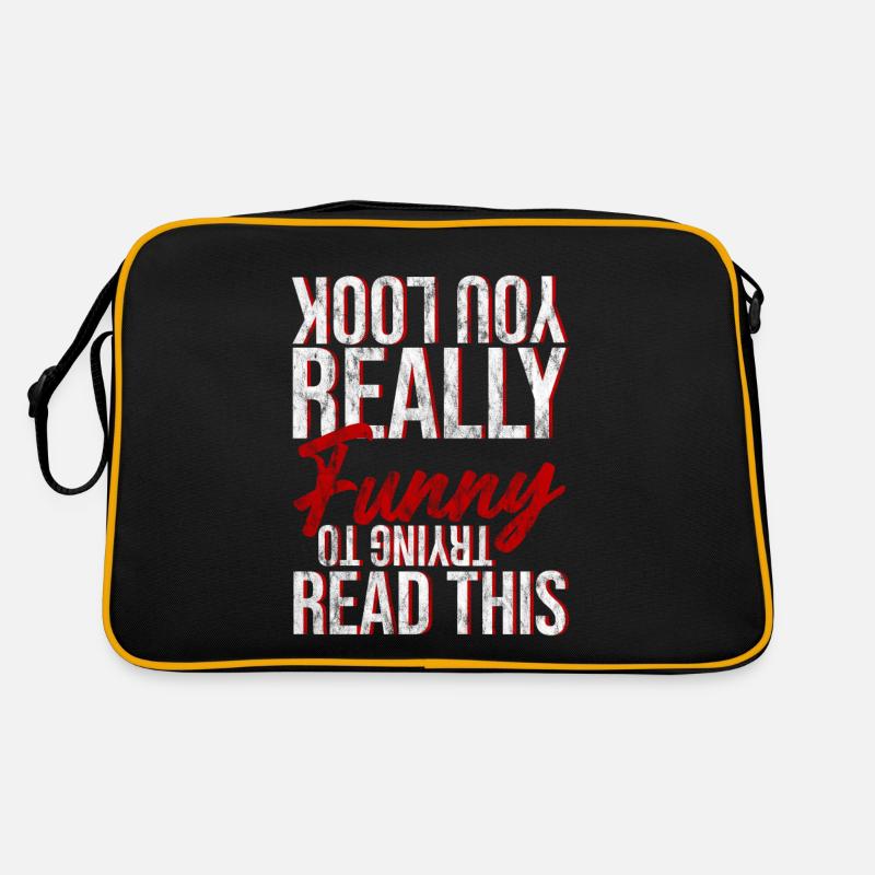 You look really funny trying to read this 3 Retro Bag