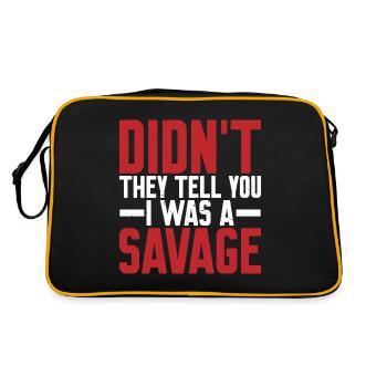 Didn't They Tell You I Was A Savage - Retro Bag - black/gold - Back