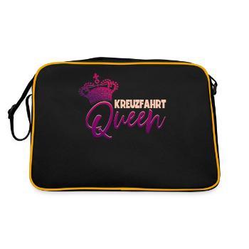 Mädchen Frauen Kreuzfahrt - Retro Tasche - Schwarz/Gold - Hinten
