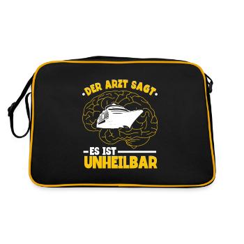 Kreuzfahrt - Retro Tasche - Schwarz/Gold - Hinten