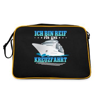 Kreuzfahrt - Retro Tasche - Schwarz/Gold - Hinten