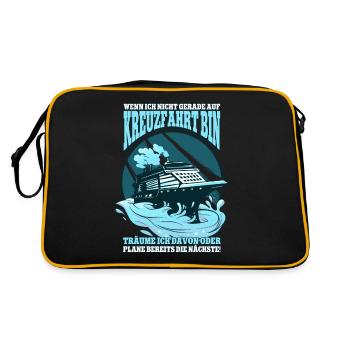 Kreuzfahrt - Retro Tasche - Schwarz/Gold - Hinten