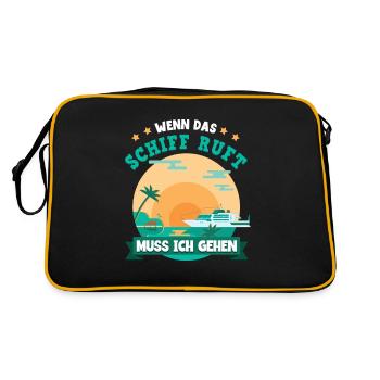 Kreuzfahrt - Retro Tasche - Schwarz/Gold - Hinten