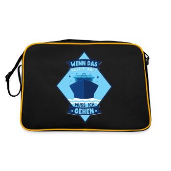 Kreuzfahrt - Retro Tasche - Schwarz/Gold - Hinten