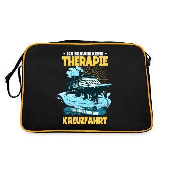 Kreuzfahrt - Retro Tasche - Schwarz/Gold - Hinten