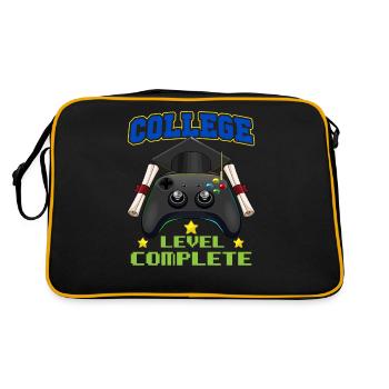 College Level Complete Funny Gaming Graduate - Sac Retro - noir/or - Dos