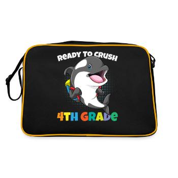 Ready To Crush 4th Grade Elementary School - Sac Retro - noir/or - Dos