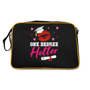 One Degree Hotter Funny Highschool Graduation - Sac Retro - noir/or - Dos