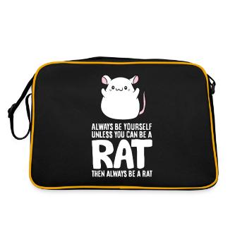 Soyez toujours vous-même à moins de connaître un rat - Sac Retro - noir/or - Dos