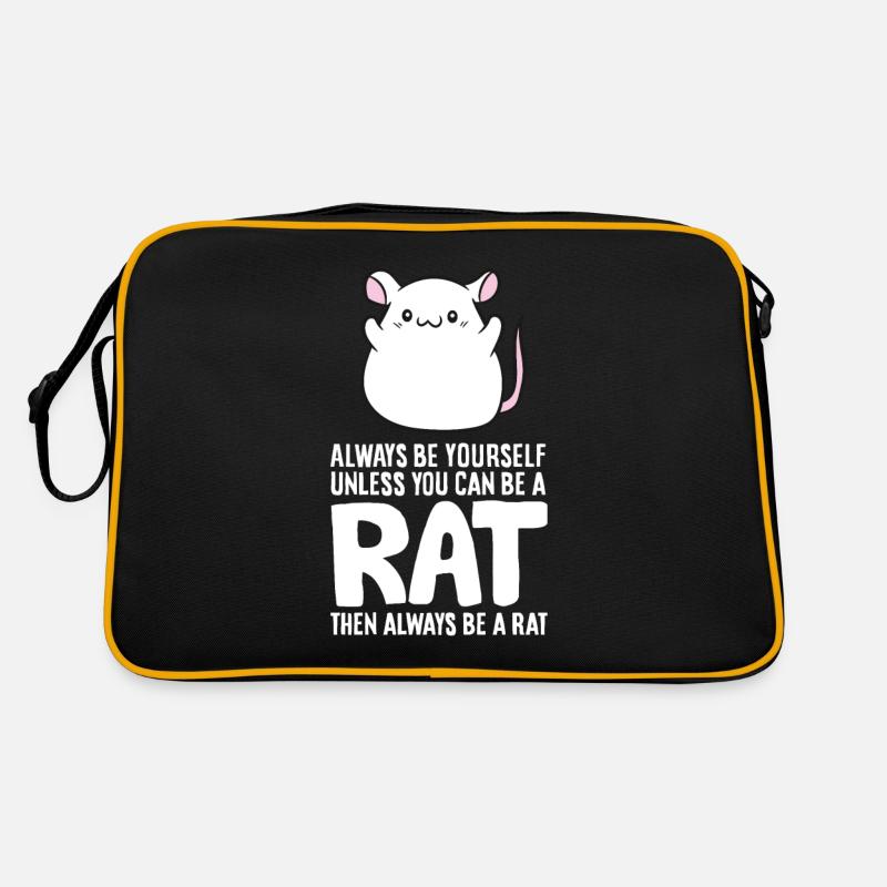Sei immer du selbst, außer du kannst eine Ratte Retro Tasche