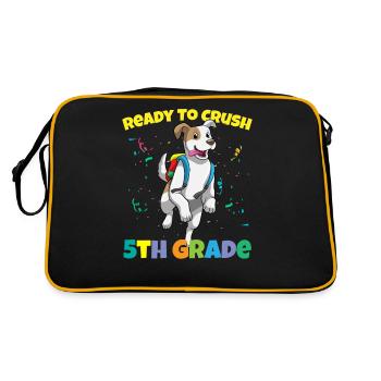 Ready To Crush 5th Grade Elementary School - Retro Bag - black/gold - Back