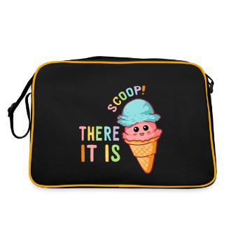 Funny Sweet Ice Cream Cone Scoop There It Is - Retro Bag - black/gold - Back