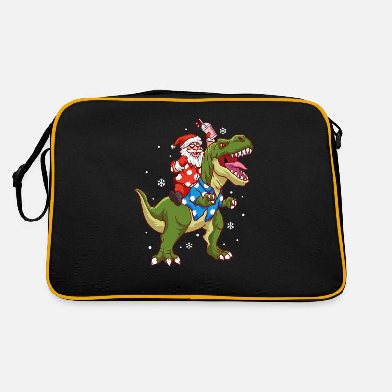 Santa T-Rex Sommer Weihnachten Sommerferien Retro Tasche