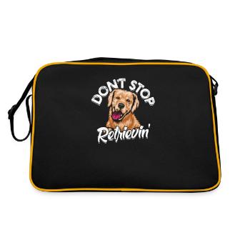 Don't stop retrievin' - golden retriever - Retro Bag - black/gold - Back