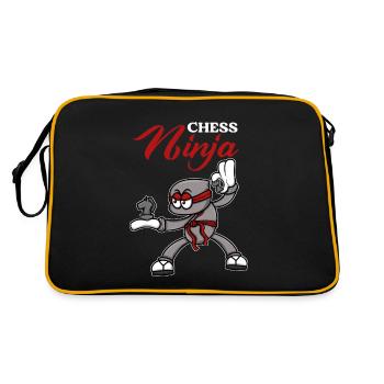 Échiquier Échecs Ninja Fighter Échecs - Sac Retro - noir/or - Dos