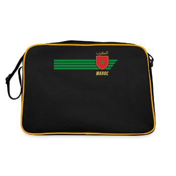 Maroc Maillot de fan de football des Lions marocains - Sac Retro - noir/or - Dos