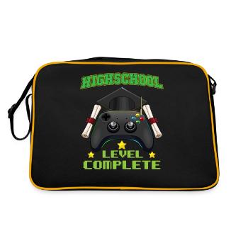 Highschool Level Complete Gaming Graduation - Sac Retro - noir/or - Dos