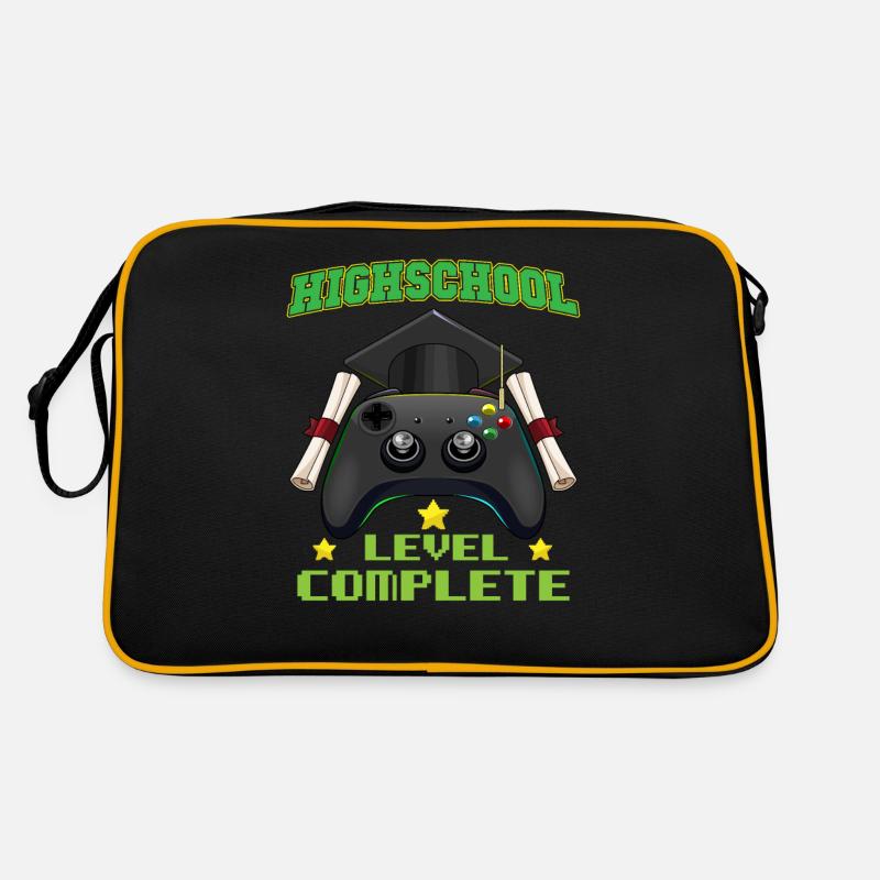 Highschool Level Complete Gaming Graduation Retro Tasche