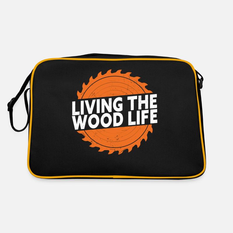 Das Holz Leben Holzhauer Holzarbeit Holzarbeiter Retro Tasche