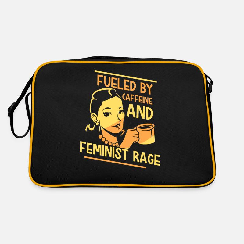 Powered by caffeine and feminist anger Retro Bag
