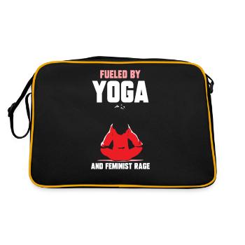 Driven by yoga and feminist anger women - Retro Bag - black/gold - Back