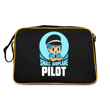 Pilote d’un petit avion à réaction - Sac Retro - noir/or - Dos