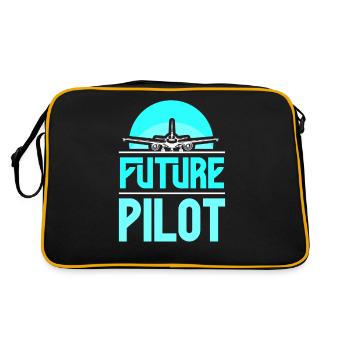 Futur pilote de petit avion jet avion léger - Sac Retro - noir/or - Dos