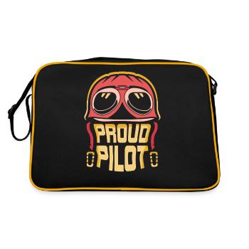 Fier pilote avion léger petit avion jet - Sac Retro - noir/or - Dos