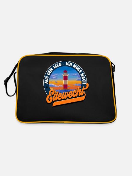 Edewecht - Retro Tasche - Schwarz/Gold - Hinten