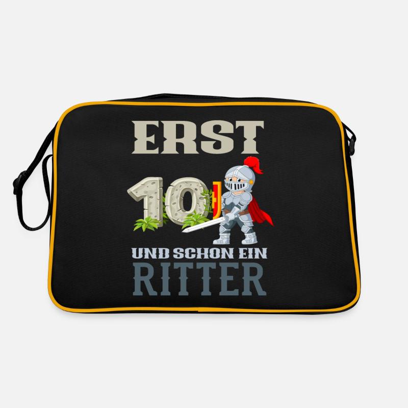 Ritter 10. Geburtstag Jungs Geschenk Retro Tasche