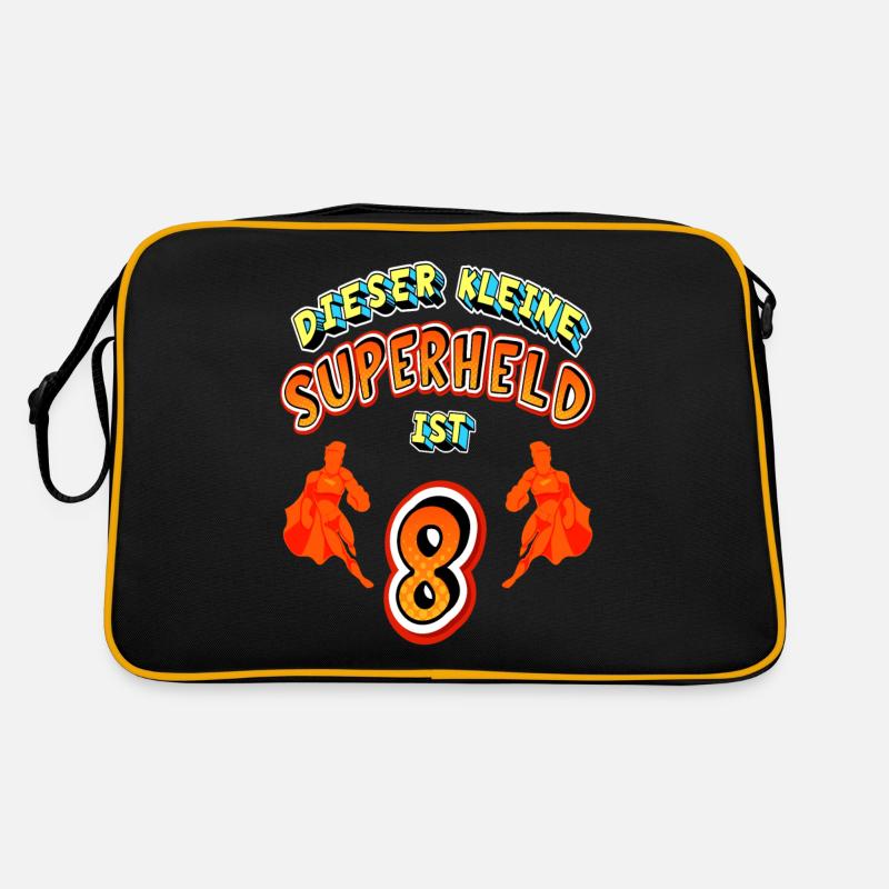 Superhelden 8. Geburtstag Jungs Geschenk Retro Tasche