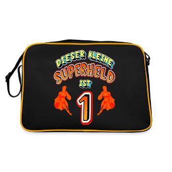 Superhelden 1. Geburtstag Jungs Geschenk - Retro Tasche - Schwarz/Gold - Hinten