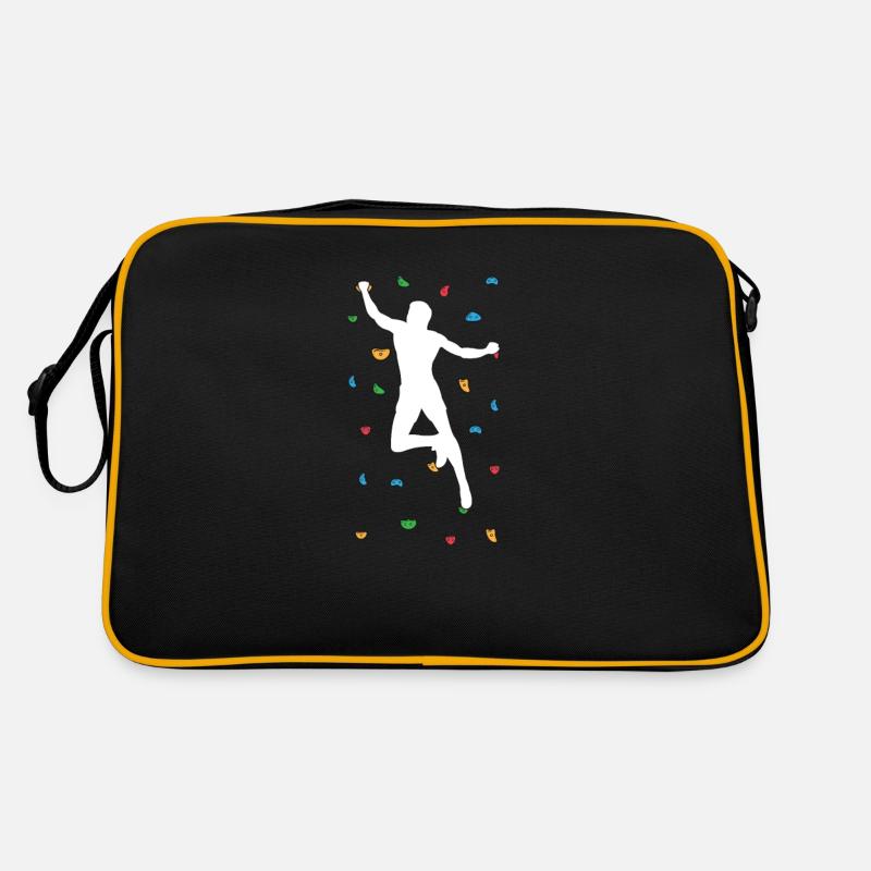 Rock Climbing Bouldering Wall Climber - Retro Bag - black/gold