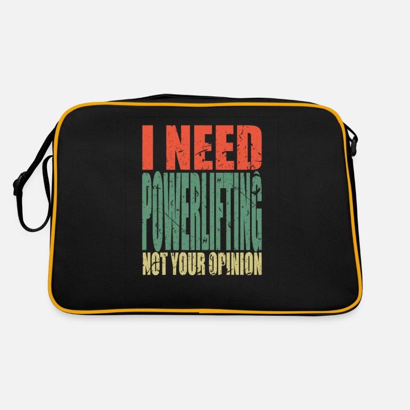 Powerlifting saying funny Retro Bag
