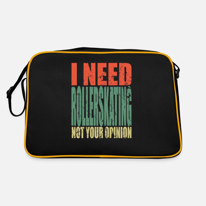 Rollerskating Spruch lustig Retro Tasche