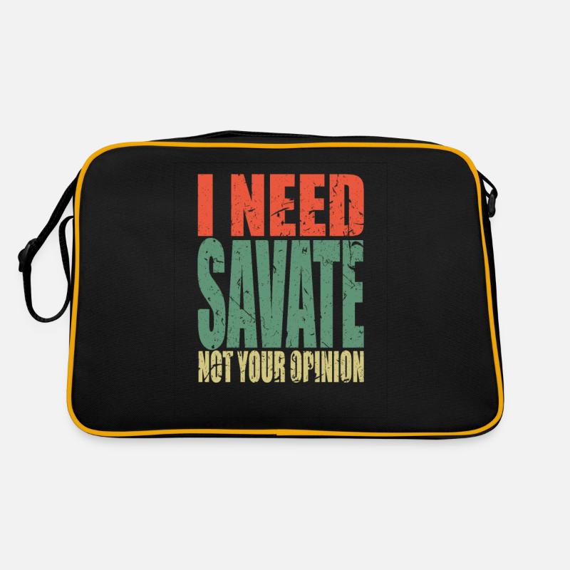 Savate saying funny Retro Bag