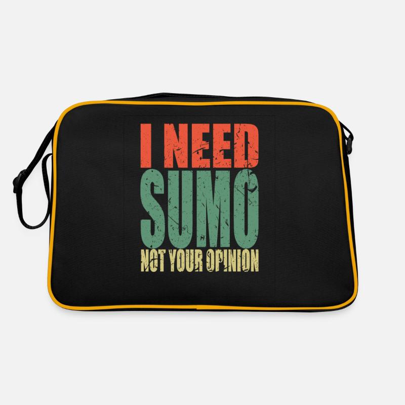 Sumo saying funny - Retro Bag - black/gold