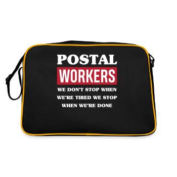 Drôle de lettre Livreur Post Post Cadeaux - Sac Retro - noir/or - Dos