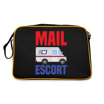 Drôle de lettre Livreur Post Post Cadeaux - Sac Retro - noir/or - Dos