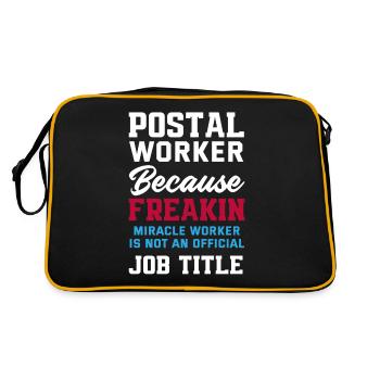 Drôle de lettre Livreur Post Post Cadeaux - Sac Retro - noir/or - Dos