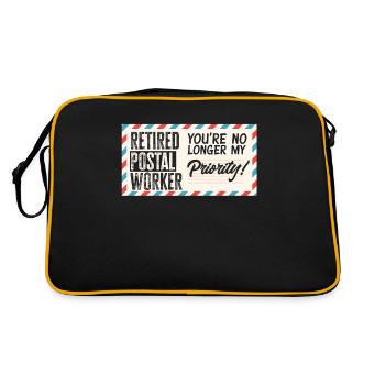 Drôle de lettre Livreur Post Post Cadeaux - Sac Retro - noir/or - Dos