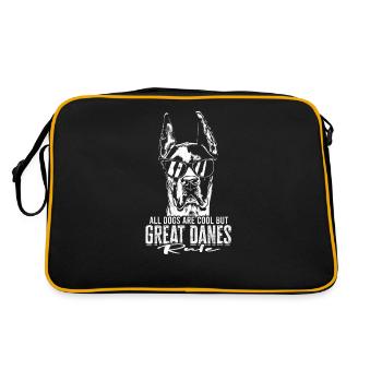 Peace Love Springer Spaniel - springer - Retro Bag - black/gold - Back