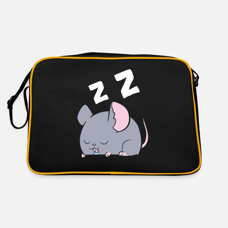 Rat Sleeping Rat Pajamas Funny Rat Retro Bag