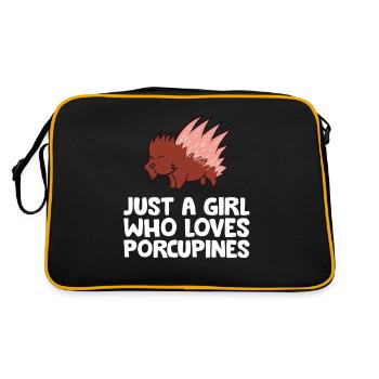 Juste une fille qui aime les porcs-épics - Sac Retro - noir/or - Dos