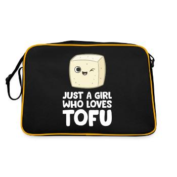 Just a Girl Who Loves Tofus - Retro Bag - black/gold - Back