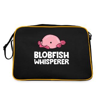 Blobfish Whisperer Funny Blobfish - Retro Bag - black/gold - Back