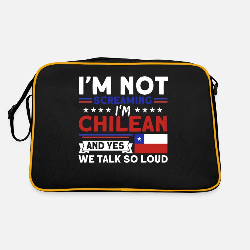 Wir reden so laut Chile Souvenir Retro Tasche